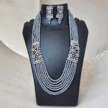 Load image into Gallery viewer, “Dhoorja” (Victorian Diamond & Crystal Set – Grey)