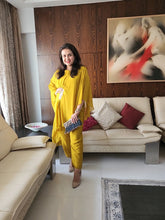 Load image into Gallery viewer, Malaika yellow asymmetric drape set