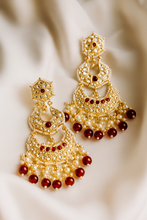 Load image into Gallery viewer, Jaipuri Emarat earrings- ruby