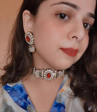 Load image into Gallery viewer, "Rangvilāsa" (Multicolour Jadau Choker Set)