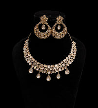 Load image into Gallery viewer, “Raunakya” Uncut Polki Necklace & Earrings Set