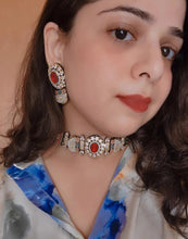 Load image into Gallery viewer, "Rangvilāsa" (Multicolour Jadau Choker Set)