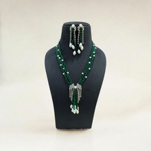 Load image into Gallery viewer, “Emerald Cascade” Hydro-Bead Necklace
