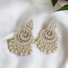 Load image into Gallery viewer, Jaipuri Polki chandbalis