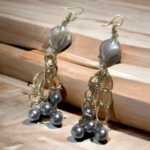 Load image into Gallery viewer, Semi precious mother of pearl earrings