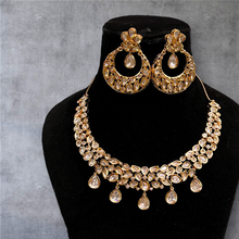 Load image into Gallery viewer, “Raunakya” Uncut Polki Necklace & Earrings Set