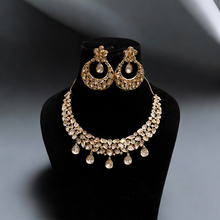 Load image into Gallery viewer, “Raunakya” Uncut Polki Necklace & Earrings Set