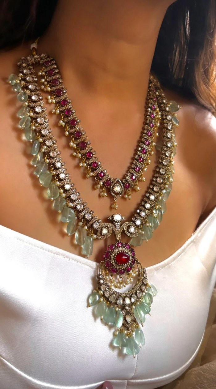 Layered rani haar deals