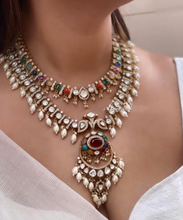 Load image into Gallery viewer, "Rang Mahal" Layered Rani Haar Set