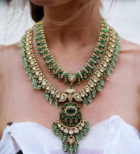 Load image into Gallery viewer, "Emerald Court" Layered Rani Haar Set