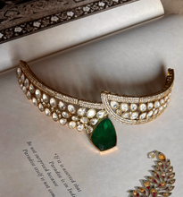Load image into Gallery viewer, “Emerald Enchant” Moissanite & Emerald Choker