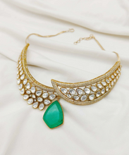 Load image into Gallery viewer, “Emerald Enchant” Moissanite & Emerald Choker