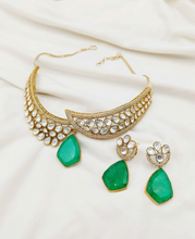 Load image into Gallery viewer, “Emerald Enchant” Moissanite & Emerald Choker