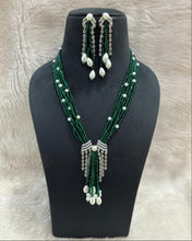 Load image into Gallery viewer, “Emerald Cascade” Hydro-Bead Necklace
