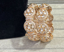 Load image into Gallery viewer, “Polki Prabha” Gold polki and diamond bangle