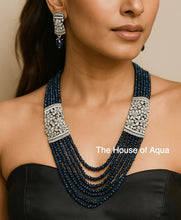 Load image into Gallery viewer, “Neelraga” (Victorian Diamond & Crystal Set – Blue)