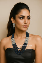 Load image into Gallery viewer, “Neelraga” (Victorian Diamond & Crystal Set – Blue)