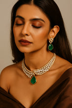 Load image into Gallery viewer, “Emerald Enchant” Moissanite & Emerald Choker