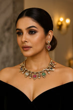 Load image into Gallery viewer, "Gem Symphony" Multi-Tourmaline & Polki Necklace