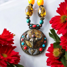 Load image into Gallery viewer, Kifaru Horn Pendant Necklace – A Symbol of Strength and Power