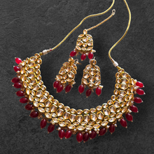 Load image into Gallery viewer, Kundan Glow – Royale Ruby Edition