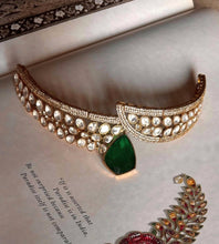 Load image into Gallery viewer, “Emerald Enchant” Moissanite & Emerald Choker