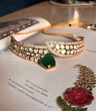 Load image into Gallery viewer, “Emerald Enchant” Moissanite & Emerald Choker