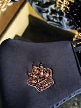 Load image into Gallery viewer, Crown black mask with mask chain