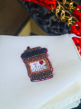 Load image into Gallery viewer, Coffee White mask with mask chain