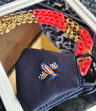 Load image into Gallery viewer, Plane black mask with mask chain