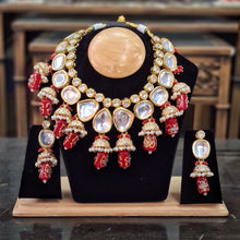 Load image into Gallery viewer, Prisha Polki Kundan Set (Classic Polki & Kundan Necklace + Earrings)