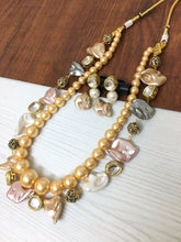Load image into Gallery viewer, “Ratna Manjari” (Statement Pearl Necklace with Semi-Precious Stones)