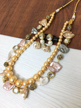 Load image into Gallery viewer, “Ratna Manjari” (Statement Pearl Necklace with Semi-Precious Stones)