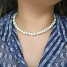 Load image into Gallery viewer, "Ocean Bloom" Pearl Necklace