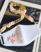 Load image into Gallery viewer, Tinkle White mask with mask chain
