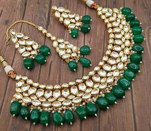 Load image into Gallery viewer, Kundan Glow – Emerald Whisper Edition
