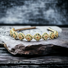 Load image into Gallery viewer, Green meenakari kundan hairband