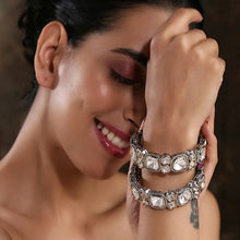 Load image into Gallery viewer, Victorian uncut polki bangle