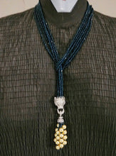 Load image into Gallery viewer, Jaguar Crystal necklace- Navy Blue
