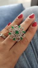 Load image into Gallery viewer, Emerald diamond ring
