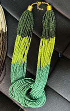 Load image into Gallery viewer, Statement knot necklace- Aqua
