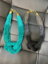 Load image into Gallery viewer, Statement knot necklace- Aqua
