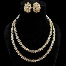 Load image into Gallery viewer, Uncut polki and diamond necklace and earrings set
