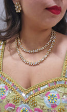 Load image into Gallery viewer, Uncut polki and diamond necklace and earrings set
