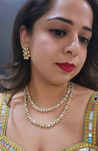 Load image into Gallery viewer, Uncut polki and diamond necklace and earrings set
