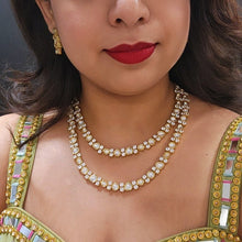 Load image into Gallery viewer, Uncut polki and diamond necklace and earrings set
