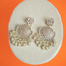 Load image into Gallery viewer, Sheeshmahal polki uncut earrings
