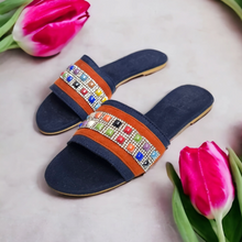 Load image into Gallery viewer, Multicolour studded slip on
