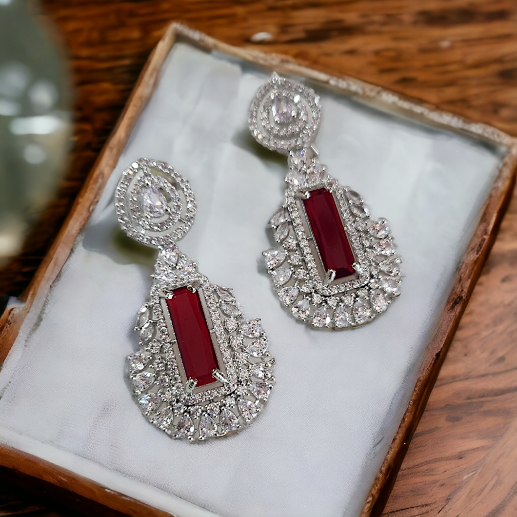 Kayla ruby sapphire and diamond earrings