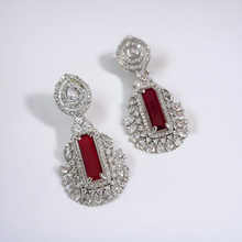 Load image into Gallery viewer, Kayla ruby sapphire and diamond earrings
